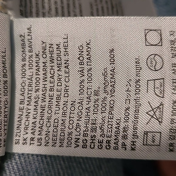 H&M Divided Baggy Loose Fit Mid Waist Wide Leg Jeans Wm 10 Cotton Casual Trendy - Picture 11 of 14